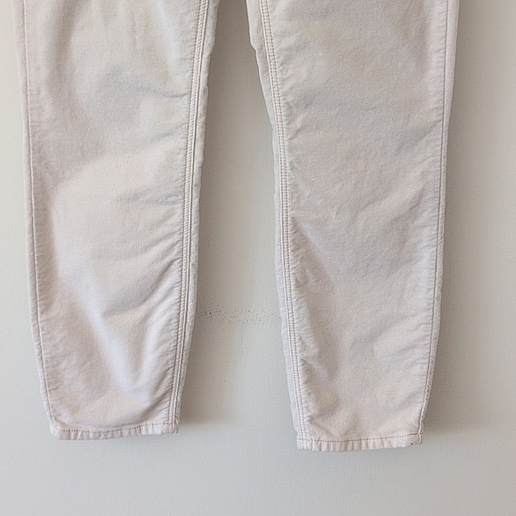 We The Free Women 8 Fine Line Straight Cropped Corduroy Pants Cream Boho Western - Picture 2 of 8